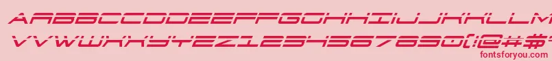 フォント911porschav3laserital – ピンクの背景に赤い文字