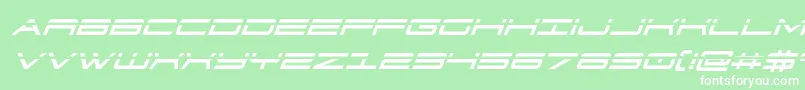 911porschav3laserital-fontti – valkoiset fontit vihreällä taustalla