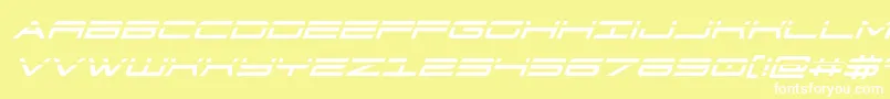 Шрифт 911porschav3laserital – белые шрифты на жёлтом фоне
