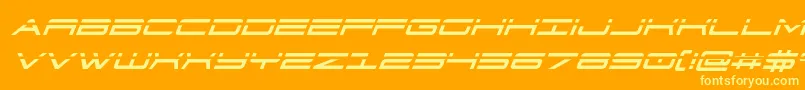 911porschav3laserital-fontti – keltaiset fontit oranssilla taustalla