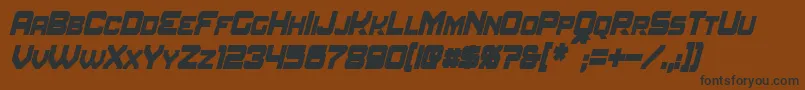 AmuroCondensedBoldItalic Font – Black Fonts on Brown Background