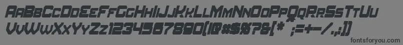 AmuroCondensedBoldItalic Font – Black Fonts on Gray Background