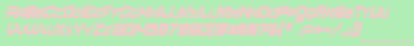 AmuroCondensedBoldItalic Font – Pink Fonts on Green Background