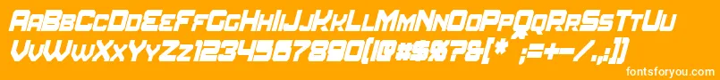 AmuroCondensedBoldItalic Font – White Fonts on Orange Background