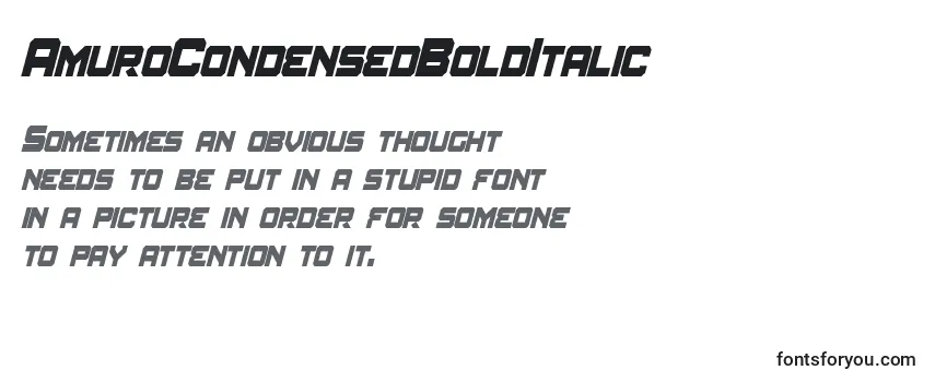 AmuroCondensedBoldItalic-fontti