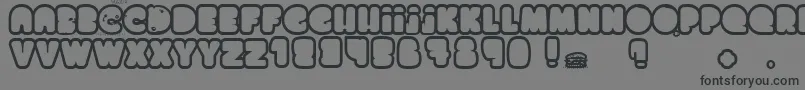 フォントChocolateCake – 黒い文字の灰色の背景