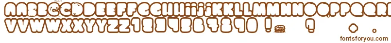 ChocolateCake-Schriftart – Braune Schriften auf weißem Hintergrund