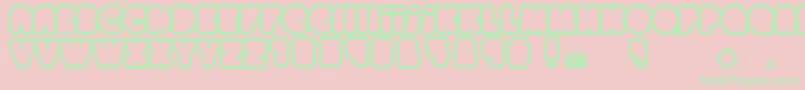 ChocolateCake Font – Green Fonts on Pink Background