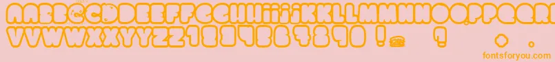 ChocolateCake Font – Orange Fonts on Pink Background