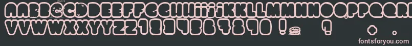 ChocolateCake Font – Pink Fonts on Black Background