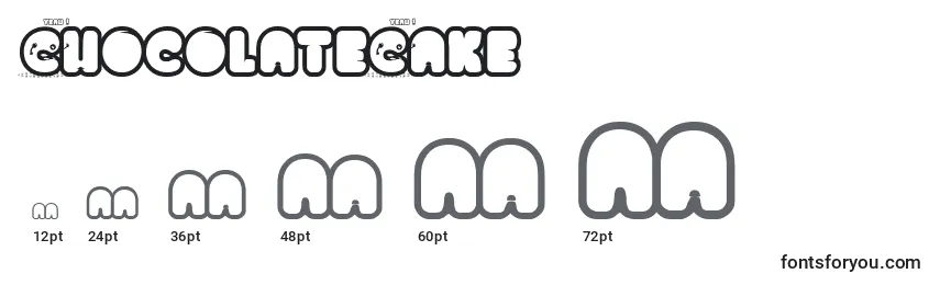 ChocolateCake Font Sizes
