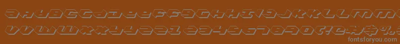 KubrickShadowCondensed Font – Gray Fonts on Brown Background