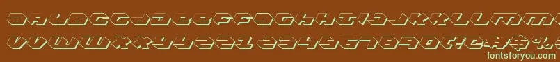 KubrickShadowCondensed Font – Green Fonts on Brown Background