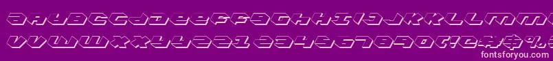 KubrickShadowCondensed-fontti – vaaleanpunaiset fontit violetilla taustalla