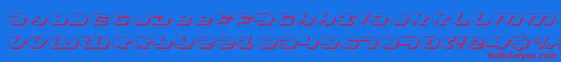 KubrickShadowCondensed Font – Red Fonts on Blue Background