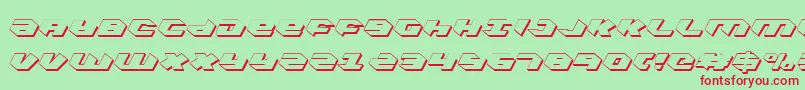 フォントKubrickShadowCondensed – 赤い文字の緑の背景