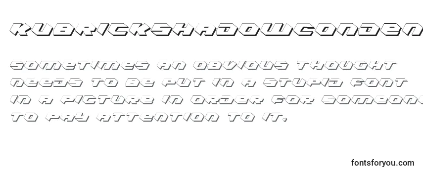 KubrickShadowCondensed Font