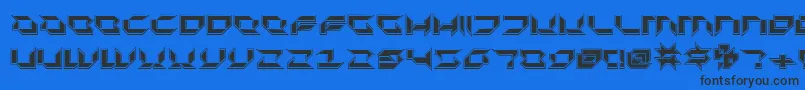 Fonte PluranonPro – fontes pretas em um fundo azul