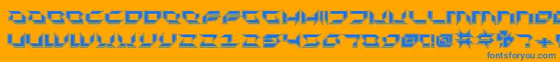 フォントPluranonPro – オレンジの背景に青い文字