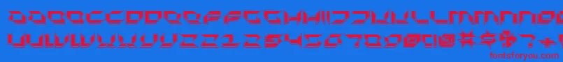 PluranonPro Font – Red Fonts on Blue Background