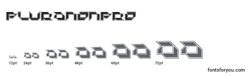 Размеры шрифта PluranonPro