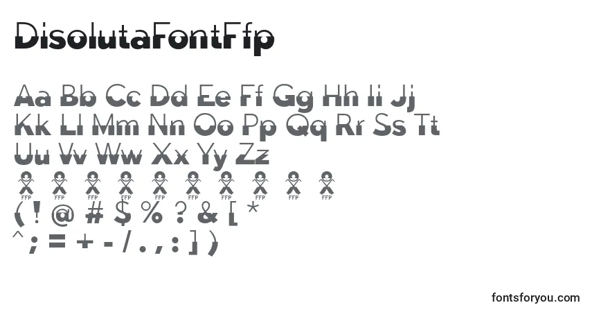 Schriftart DisolutaFontFfp (102193) – Alphabet, Zahlen, spezielle Symbole
