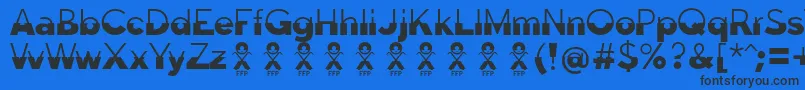 Шрифт DisolutaFontFfp – чёрные шрифты на синем фоне
