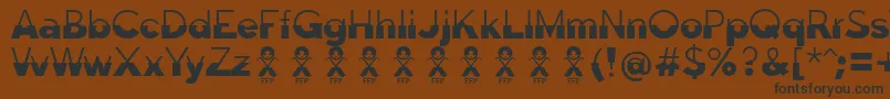 DisolutaFontFfp-Schriftart – Schwarze Schriften auf braunem Hintergrund