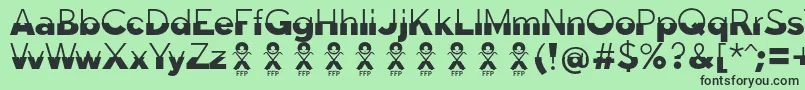 Шрифт DisolutaFontFfp – чёрные шрифты на зелёном фоне