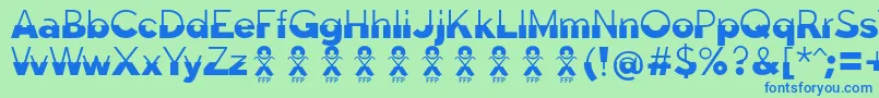DisolutaFontFfp Font – Blue Fonts on Green Background