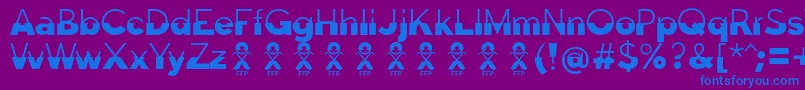 DisolutaFontFfp Font – Blue Fonts on Purple Background