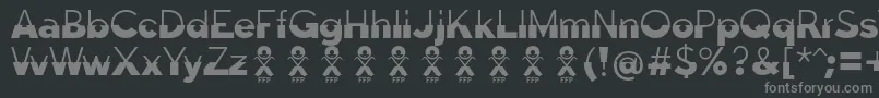 DisolutaFontFfp-fontti – harmaat kirjasimet mustalla taustalla