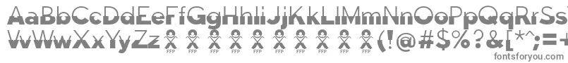 DisolutaFontFfp-fontti – harmaat kirjasimet valkoisella taustalla