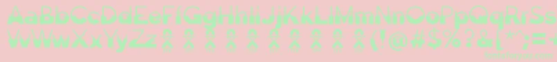 DisolutaFontFfp-fontti – vihreät fontit vaaleanpunaisella taustalla