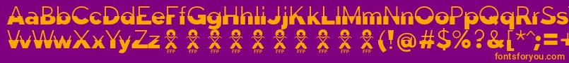 DisolutaFontFfp Font – Orange Fonts on Purple Background