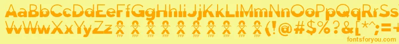 DisolutaFontFfp Font – Orange Fonts on Yellow Background