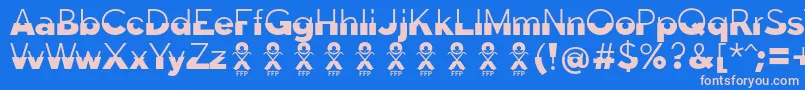 DisolutaFontFfp Font – Pink Fonts on Blue Background