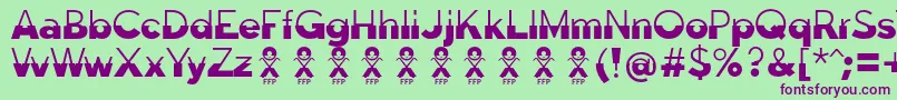 DisolutaFontFfp Font – Purple Fonts on Green Background