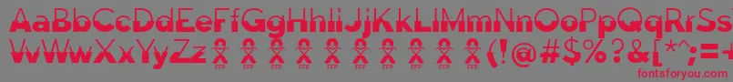 DisolutaFontFfp-Schriftart – Rote Schriften auf grauem Hintergrund