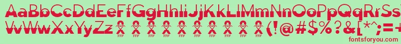 DisolutaFontFfp Font – Red Fonts on Green Background