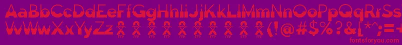 DisolutaFontFfp Font – Red Fonts on Purple Background