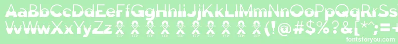 フォントDisolutaFontFfp – 緑の背景に白い文字