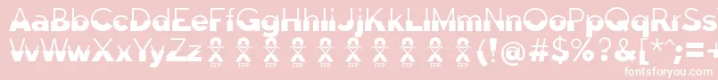 フォントDisolutaFontFfp – ピンクの背景に白い文字