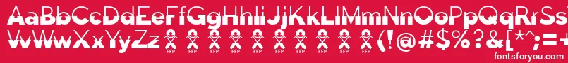 Czcionka DisolutaFontFfp – białe czcionki na czerwonym tle