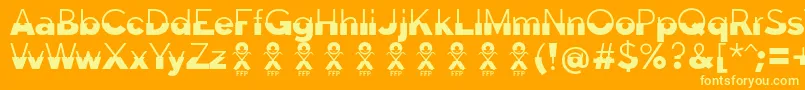 Czcionka DisolutaFontFfp – żółte czcionki na pomarańczowym tle