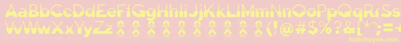 DisolutaFontFfp Font – Yellow Fonts on Pink Background