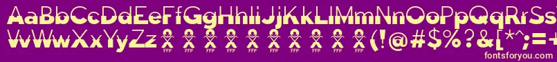 DisolutaFontFfp Font – Yellow Fonts on Purple Background