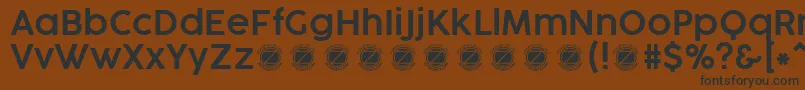 CocogooseProSemilightTrial Font – Black Fonts on Brown Background