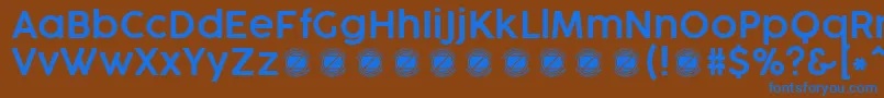 CocogooseProSemilightTrial Font – Blue Fonts on Brown Background