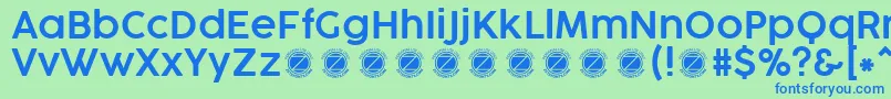 CocogooseProSemilightTrial Font – Blue Fonts on Green Background